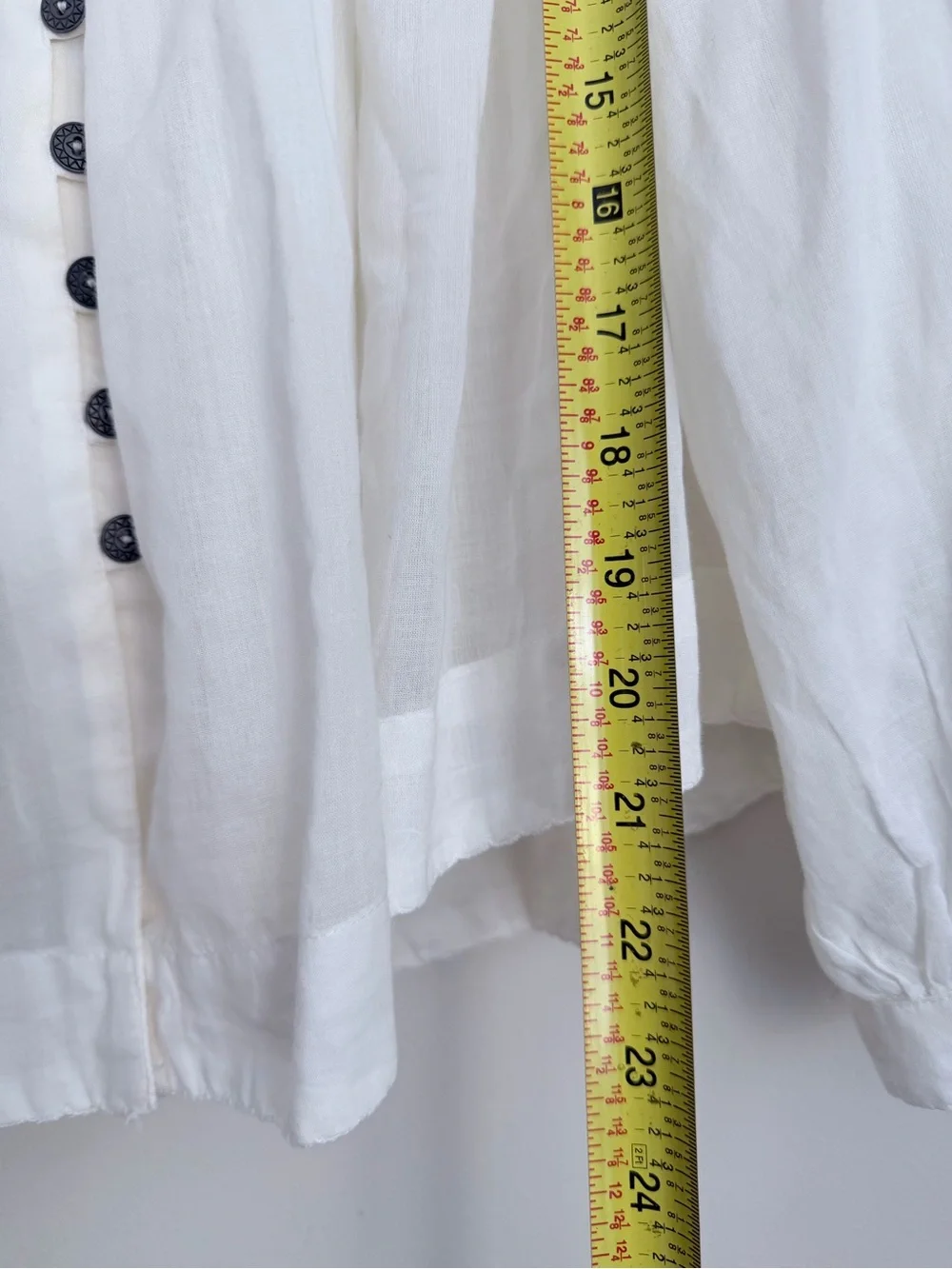 Free People Cool Meadow Blouse Top sheer flowy oversized cottage peasant XS - Picture 8 of 9